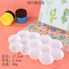 Paleta con Forma de Flor de Ciruelo, Bandeja de Pintura para Niños, Paleta Desechable, Pintura China, Acuarela, Acrílico, Caja de Paleta para Pintura al Óleo para Montaje de Puesto