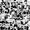 50 clássico japonês Manshu de volta para a batalha preto e branco adesivos de grafite decorativo manual de guitarra adesivos à prova d'água atacado
