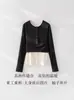 Suéter de Punto Hengjia QhTencel Lana Cuello Half-Zip Falso Dos Piezas Bloque de Color para Mujer Versátil Adelgazante Moda Capa Base