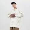 Roupas Masculinas Fengshe / Moletom Patchwork de Gola Redonda Pesado 320G para Homens 2026 Novo Estilo Primavera e Outono Top Falso Duas Peças Tie-Dye