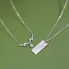 Collar para Pareja Lianzhi Nicho Lujo Ligero Gotas de Agua Zirconia Cadena para Clavícula Moda Simple Colgante de Eucalipto Azul para Hombres y Mujeres
