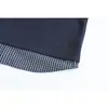 Sudadera con capucha de cuello de camisa falsa de dos piezas simple retro japonesa Rumen Meng para hombre, primavera, otoño, holgada, moderna, de marca, top versátil