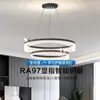 Lámpara Minimalista para Sala de Estar, Moderna, Sencilla, Ligera, Lujosa y de Gama Alta, Lámpara Principal en el Vestíbulo, Araña de Anillo Creativa y Personalizada, Paquete para Toda la Casa