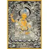 Pintura Colgante Dorada Thangka Hombre Sabio Bodhisattva Manjushri Dibujo Lineal Pintura al Óleo Digital Colorear DIY Regalo Pintado a Mano Pintura al Óleo De Zhu