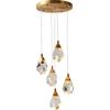 Moderno Simples Leve Luxo Restaurante Criativo Corredor de Cristal Escada Duplex Lustre de Cobre Puro Modelo Casa Escritório de Vendas