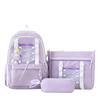 Mochila Estilo Universitario Japonés para Niñas Estudiantes de Secundaria Mochila de Gran Capacidad de Temporada Estudiantes de Preparatoria Mochila de Tres Piezas