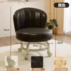 Taburete Giratorio con Ruedas, Taburete Bajo con Respaldo, Taburete para Cambiar Zapatos en Casa, Silla Infantil, Taburete Redondo para Sala de Estar, Banco Blando Acolchado