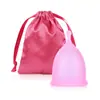 Copa Menstrual de Silicona Copa Menstrual en Lugar de Compresas Empaque de Bolsa de Tela Caja de Regalo para Copa Menstrual de Silicona