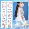 Pegatinas de Dibujos Animados con Purpurina para Hombres y Mujeres Tatuajes Impermeables de Larga Duración para los Brazos de los Niños Día del Niño Patrón de Impresión de Helado para Bebé