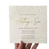 Tarjetas de Papel de Algodón de Alta Gama, Tarjetas de Presentación Grabadas y Estampadas en Oro, Invitaciones de Boda y Tarjetas Generales para Eventos. Soporta personalización en lotes pequeños
