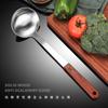 Acero inoxidable 304 madera maciza juego de cuatro piezas para cocina pala para freír cuchara para freír colador pala para freír mango de madera maciza con aislamiento térmico se puede añadir logotipo