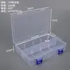 Caixa Plástica Transparente com Tampa de 10 Compartimentos, 15 Compartimentos, 24 Compartimentos, 28 Compartimentos para Organizar Miçangas, Joias, Ferragens e Equipamentos de Pesca