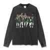 Camiseta Americana Vintage Celta Transfronteriza con Estampado de los Boston Celtics Sudadera Pesada de Cuello Redondo