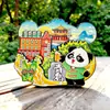Nuevo Imán para Refrigerador Panda Travel City Cultural y Creativo Imán Creativo Tridimensional de Tres Capas Souvenir de Viaje Edificio Emblemático