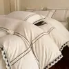 Juego de ropa de cama de cuatro piezas de terciopelo de leche engrosado para invierno, con terciopelo texturizado de doble cara, que proporciona calidez y una estética lujosa y de alta gama de estilo francés