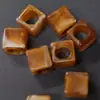 Acrílico Dos Tonos Agujero Grande Patrón Cuadrado Campana Colgante Cinturón de Traje de Baño Joyería DIY Cuentas Decorativas Joyería