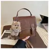 Mochila Frosted Retro Transfronteriza para Mujer Casual Diseño de Nicho Bolso Escolar Estudiante Moderno Multifuncional Cruzado Bolso Cuadrado Pequeño