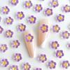 Nueva joyería para uñas de florcitas pequeñas transparentes de hielo Joyería para uñas de florcitas pequeñas de color claro japonés Funda de teléfono Pasador DIY