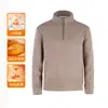 Sudadera personalizada con media cremallera, cuello alto y estampado de espiga, capa interior elegante para otoño e invierno para mujer, top tipo chaqueta cálido con forro polar