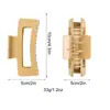 Pinza para el pelo de silicona suave transfronteriza de Amazon, Pinza de garra cuadrada de alta gama anti-caída de 10 cm, Venta al por mayor de accesorios para el cabello