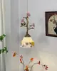 Lámpara colgante de noche de cobre macizo estilo francés con lazo, luz decorativa para entrada, pasillo, barra de bar, lámpara colgante pequeña vintage, etc.