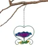 Novo produto transfronteiriço: Comedouro de Pássaros de Ferro em Formato de Coração com Flores, Comedouro de Pássaros Pendurado para Decoração de Jardim Externo