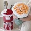 Conjunto de ramo de San Valentín, pieza simple y elegante, fragante, boh, pequeño, fragante, estilo, ramo redondo de una pieza, materiales de arte floral