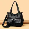 Moda Transfronteriza Bolso de Hombro para Mujer Europeo y Americano de Gran Capacidad Pu Bolso para Mujer al Por Mayor Bolso Tote Cruzado Nuevo Bolso de Mano