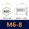Bso-M6-L Agujero Ciego Zinc Azul y Blanco Remache de Presión Espárrago Chapa Metálica Chasis Columna de Remachado Panel Hierro Galvanizado Remache de Presión Tuerca Columna