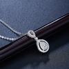Colgante de circón en forma de gota de moissanita con imitación de diamante blanco, estilo coreano, estilo temperamento versátil, cadena de clavícula de moda para mujer.