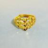 Anillo de oro arena de Vietnam de tres líneas amor coche flor anillo de dedo transfronterizo Medio Oriente caliente en forma de corazón anillo femenino oro vivo chapado al por mayor