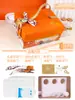 Hermes Naranja Fresco Estofado Instantáneo Nido de Pájaro Caja de Regalo Naranja Pañuelo de Seda Portátil con Logo