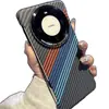 Adecuado para Carcasa Huawei Mate60Pro Lujosa Carcasa Mate70Pro Negocios 50Rs Sin Bordes Patrón de Fibra de Carbono