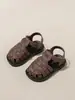 Sandalias tejidas para niñas estilo 2026 Estilo coreano Estilo princesa Punta cerrada Suela suave Antideslizantes Zapatos de playa para niños Moda de verano