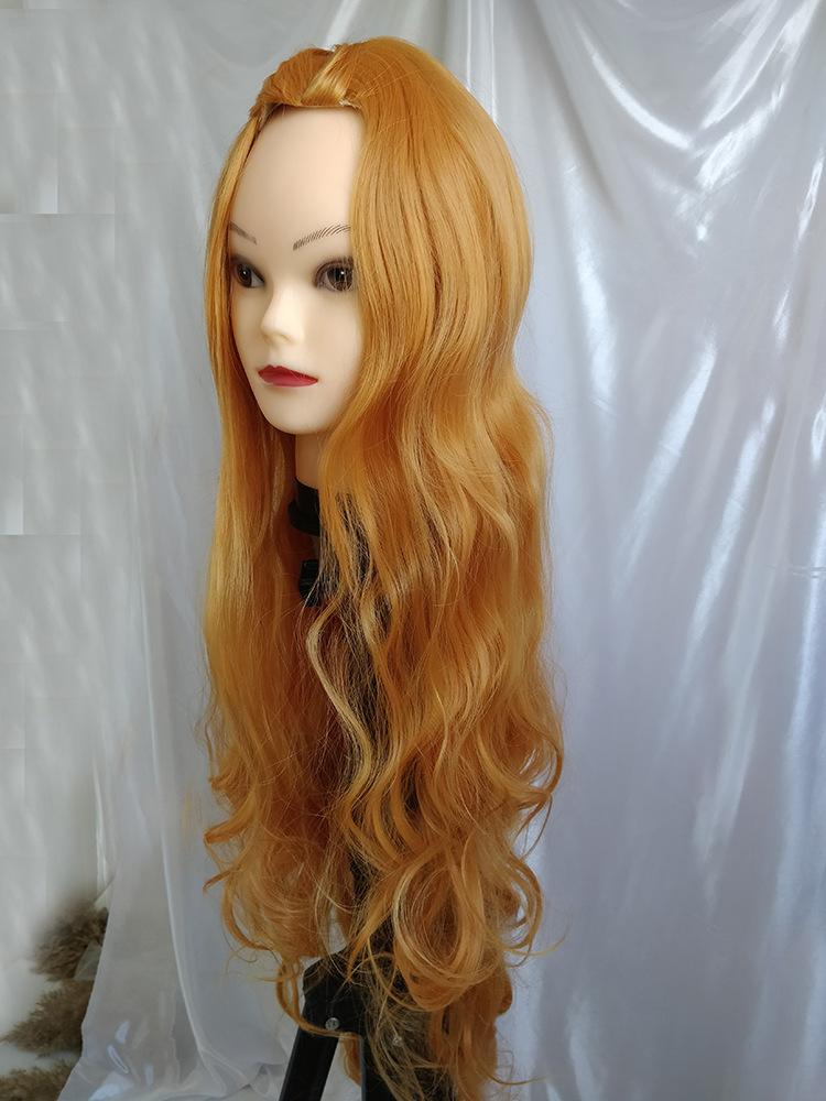1m米长假发女100cm超长假发中分彩色逼真卷发c