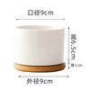 Vaso de flores de cerâmica de transferência de calor suculento pequeno vaso com porcelana branca revestida logotipo para impressão de vaso de flores de jardinagem em casa