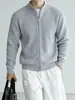 Serie Casual Urbana Suéter Cardigan Chaqueta de Punto Texturizado Calibre 14 Hombres Otoño/Invierno 2026 Cremallera Manga Larga