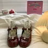 Zapatos Lolita Dulces y Lindos Estilo Palacio, Nuevo Estilo Retro Francés, Adecuados para Faldas, Zapatos de Piel Poco Profundos de Punta Redonda