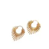 Moda Europea y Americana Exagerados Pendientes de Línea Corazón de Melocotón Elegantes Suaves Simples Atmosféricos Hebilla de Oreja Joyería de Lujo Ligero Pendientes de Gama Alta para Mujeres