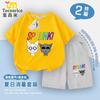 2025 Nova Caixa de Ritmo Sprunki Roupas Infantis Camiseta de Manga Curta de Verão Roupa Infantil Conjunto para Meninos e Meninas Gola Redonda