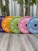 Placa de Barra Macaron de Goma Completa 2.5kg Roja Alta Elasticidad Gimnasio Casa Placa de Peso
