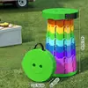 Banqueta Portátil Retrátil Dobrável, Assento de Viagem Colorido Dobrável para Acampamento ao Ar Livre, Viagem, Piquenique