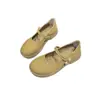 Sapatos baixos femininos 2026 estilo francês outono sapatos Mary Jane novo versátil estilo suave para combinar com saias sapatos rasos de couro