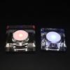 Atacado transfronteiriço LED colorido quadrado suporte de lâmpada luminoso personalizado branco quente carregamento base de lâmpada de vidro cristal