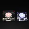 Suporte de Lâmpada Luminoso Colorido de LED Base de Lâmpada de Vidro Cristalino Suporte de Lâmpada de Cristal Ornamentos de Escultura Interna Personalizados Gravados
