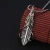 Joyería de plata de ley S925 al por mayor, elegante, moderna, retro, de moda japonesa y coreana, para hombres y mujeres, colgante de pluma personalizado de plata tailandesa