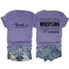 Camiseta Base de Manga Corta con Cuello Redondo para Mujer, Estilo Casual Europeo y Americano, Versátil, para Lucha Libre, Mamá, Amazon Transfronterizo