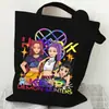 Bolso de Hombro de Moda Periférico de Anime de Dibujos Animados de Comercio Exterior para Mujer, Bolso de Lona para Estudiante de Gran Capacidad, Bolso Tote para el Trabajo y el Viaje
