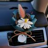 Flor seca flor real salida de aire para coche mini ramo flor eterna decoración flor seca regalo de mano regalo de cumpleaños mayoreo