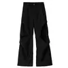 Pantalones Casuales de Estilo Americano para Adolescentes, de Pliegues, Largos hasta el Suelo, Acampanados, de Nicho para Hombres, Pantalones Casuales de Verano de Alta Gama, con Caída para Hombres
